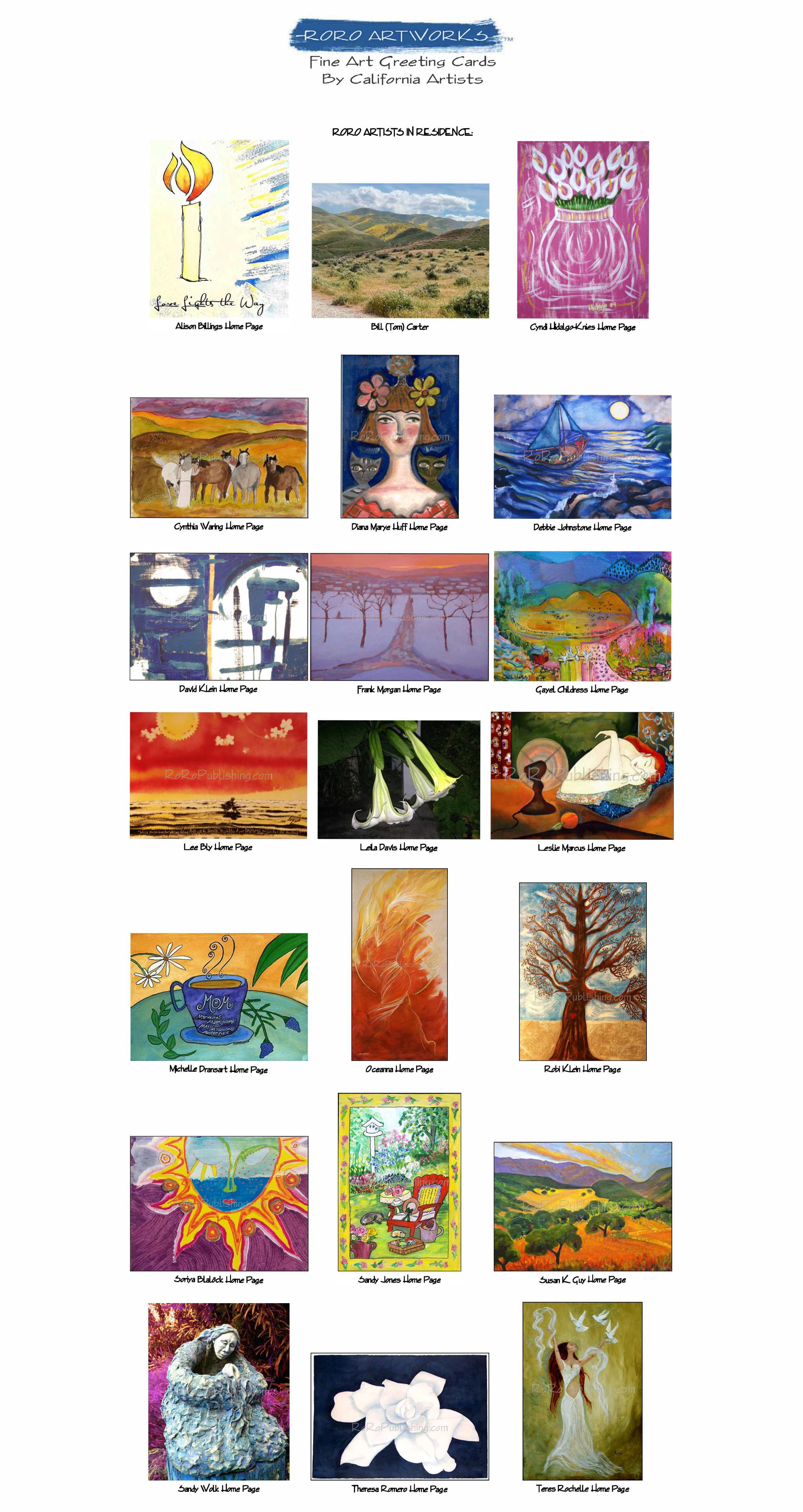 RoRo Artworks Full Catalog