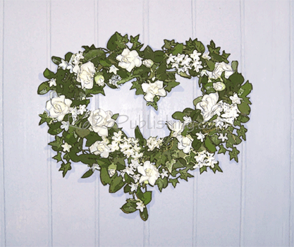 Gardenia and Orange Blossom Heart